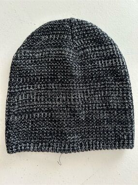 Black & White Marled Knit Beanie